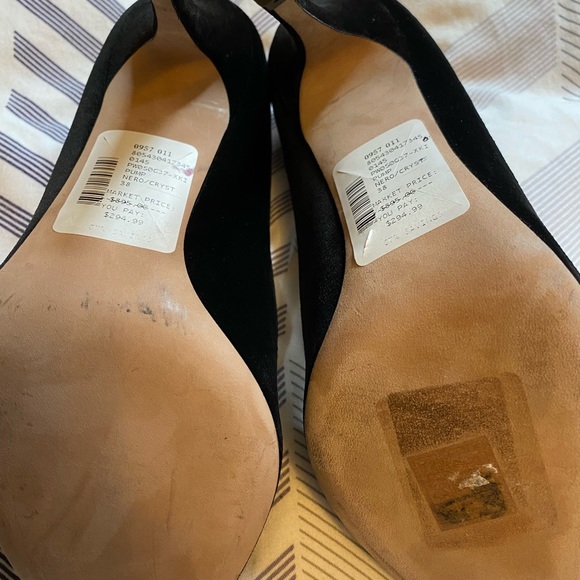 Valentino Garavani Black Velvet Pumps With PVC Trim. - Picture 4 of 9